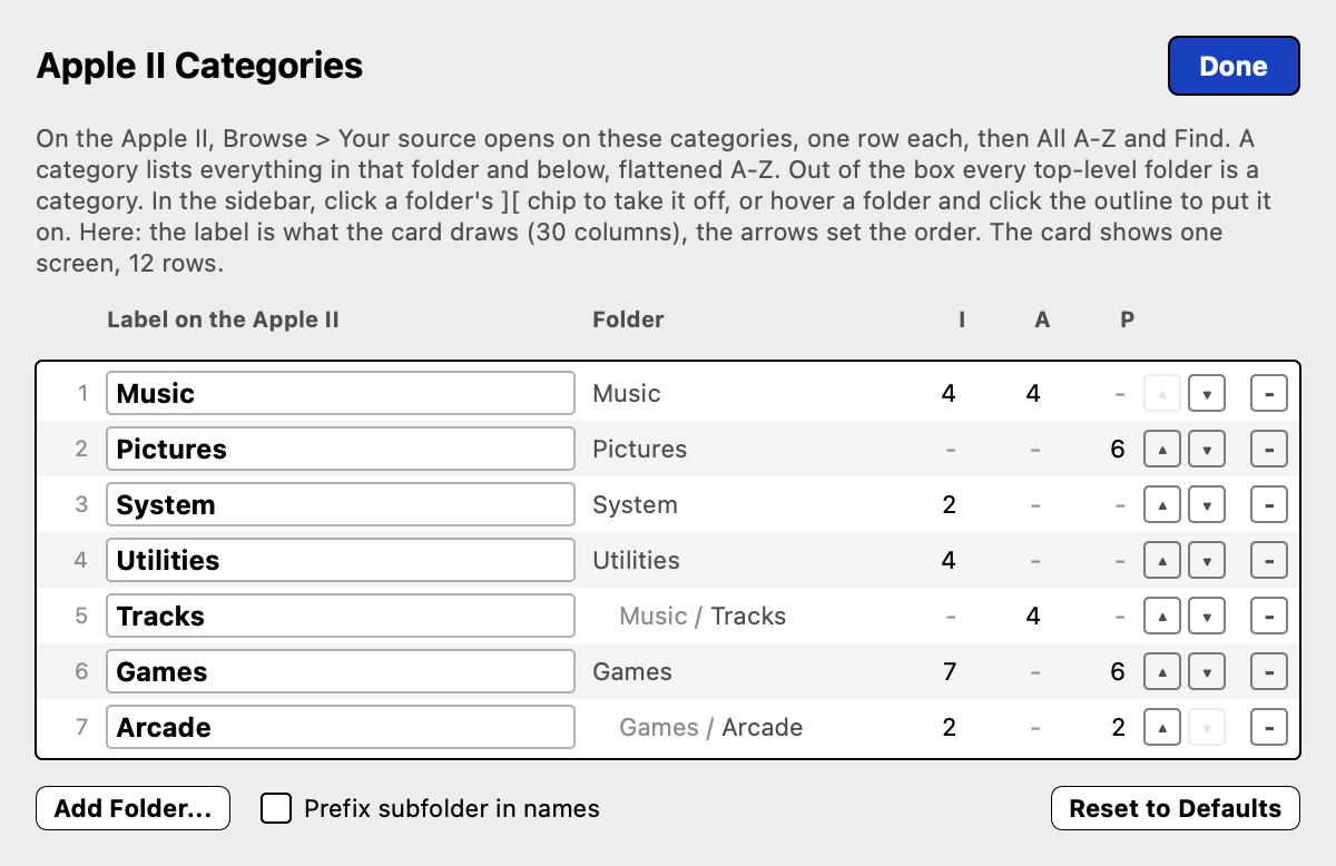 Apple II Categories